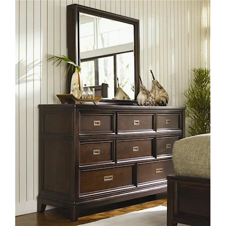 8 Drawer Dresser with  Jewelry Storage Mirror